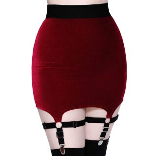 Killstar Velvet Mini Skirt - Cassandra Ruby XXL