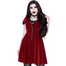 Killstar Velvet Babydoll Dress - Heather Ruby