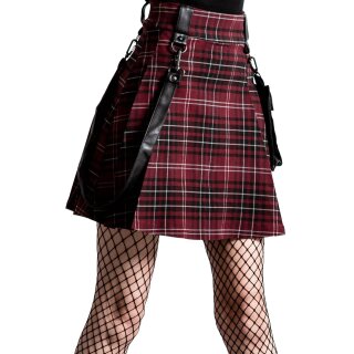 Killstar Mini Skirt - Gunner Blood Tartan XS