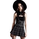 Killstar Pleated Mini Skirt - Shadows Suspender Ash Tartan XS