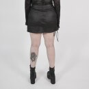 Punk Rave Plus Size Mini Skirt - Burnouts
