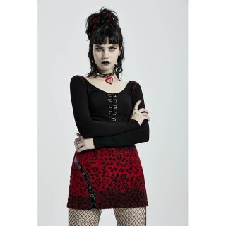 Punk Rave Mini-falda - Blood Leopard L
