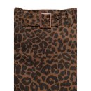 Queen Kerosin Pencil Skirt - Leopard Denim XS