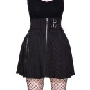 Killstar Pleated Mini Skirt - Devil In Disguise Pinstripe XS