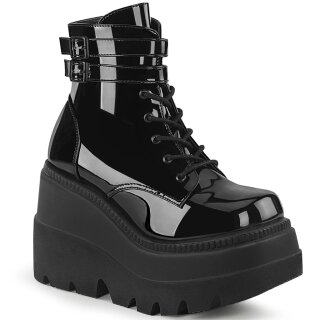 Chaussures à plateforme DemoniaCult - Shaker-52 Black Patent