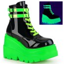 Demonia Platform Sneakers - Shaker-52 UV Neon Green