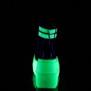 Chaussures à plateforme DemoniaCult - Shaker-52 UV Neon Green