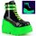 DemoniaCult Zapatos de plataforma - Shaker-52 UV Neon Green