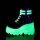 DemoniaCult Platform Sneakers - Shaker-52 UV Neon Green