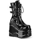 DemoniaCult Stivali a piattaforma - Wave-150 Black Patent