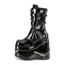DemoniaCult Platform Boots - Wave-150 Black Patent