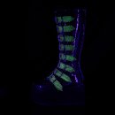 DemoniaCult Platform Boots - Damned-318 Lime Green Holo