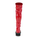 DemoniaCult Overknee Boots - Emily-375 Red