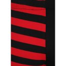Banned Alternative Leggings - Half Stripes Rosso XL