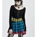 Punk Rave Mini Skirt - Primary Tartan