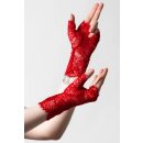 Killstar Lace Gloves - Embrace The Night Scarlet