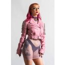 Killstar Biker Jacket - Disharmony Pastel Pink XS