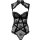 Killstar Lace Bodysuit - Dark Desire Black 4XL