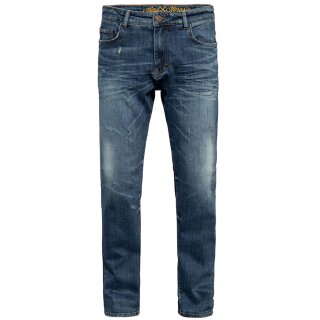 King Kerosin Jeans Trousers - Robin Destroyed Bleached W40 / L32