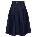 Queen Kerosin Denim Skirt - Swing Dark Blue