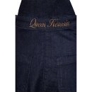 Queen Kerosin Denim Pinafore Skirt - Workwear Dark Blue